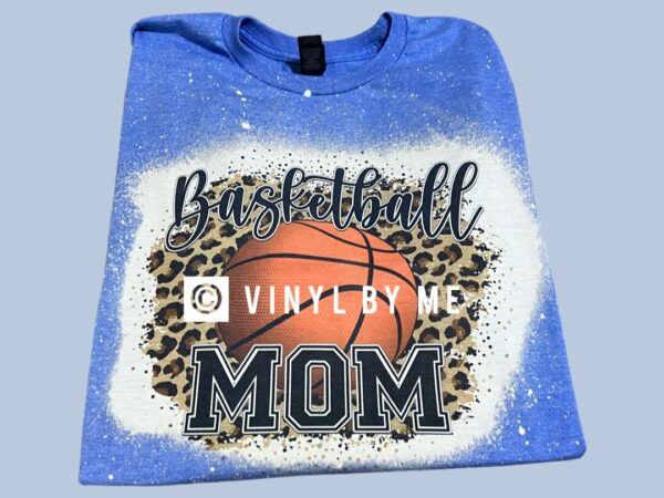 Blue basketball mom tee