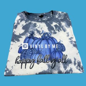 Acid washed happy fall yall tee