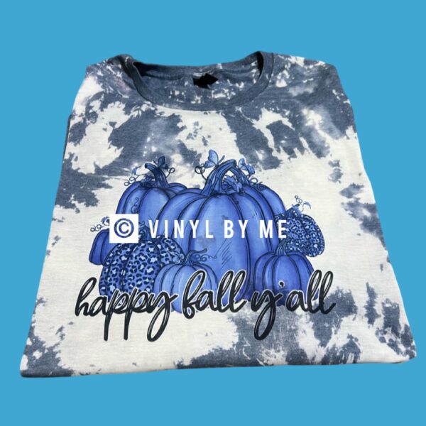 Acid washed happy fall yall tee