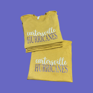 Cartersville hurricanes gold Bella canvas tee