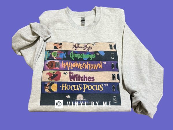 VHS spooky sweatshirt