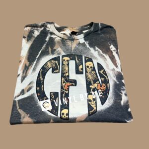 Skeleton monogram tee