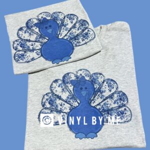 Ash gray blue turkey tee
