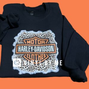 Black cheetah Harley sweatshirt