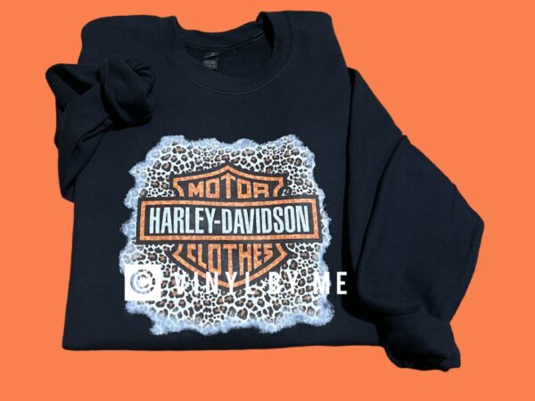 Black cheetah Harley sweatshirt