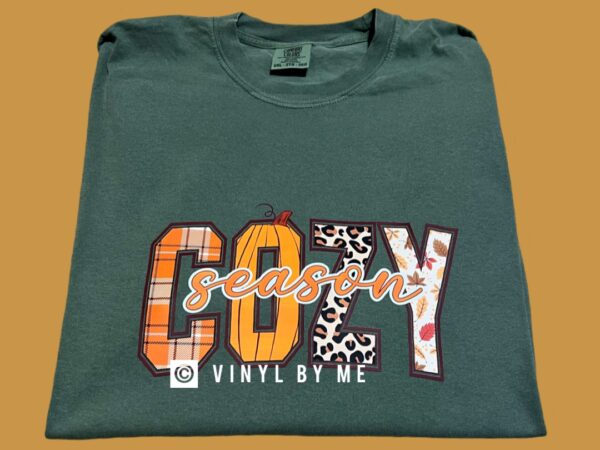 Comfort color pumpkin cozy season tee