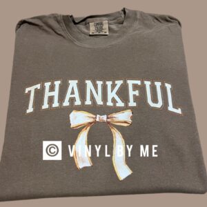 Brown comfort color thankful tee