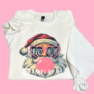 Santa bubble white sweatshirt