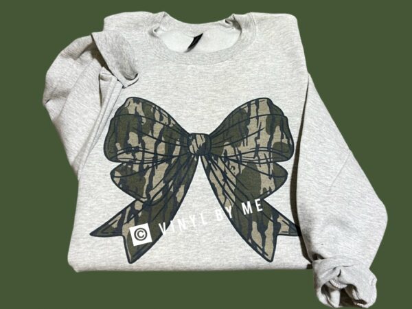 Ash camo bow sweatshirt