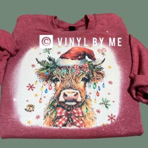 Christmas cow red sweatshirt