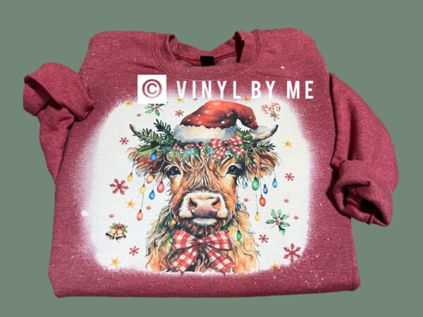 Christmas cow red sweatshirt