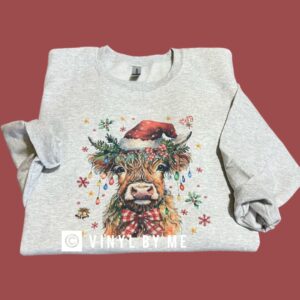 Ash Christmas cow sweatshirt