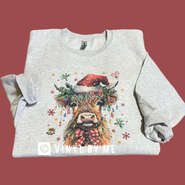 Ash Christmas cow sweatshirt