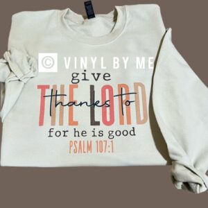 Tan give thanks to the lord sweatshirt