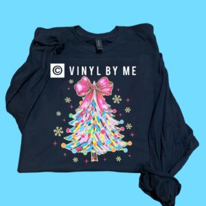 Black longsleeve pink tree
