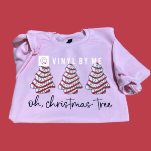 Pink Oh, Christmas tree sweatshirt