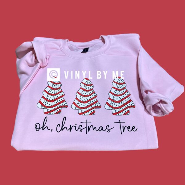 Pink Oh, Christmas tree sweatshirt