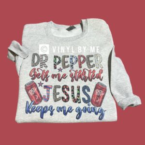 Jesus keeps me going ash sweatshirt