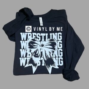 Dark gray longsleeve wrestling bow tee
