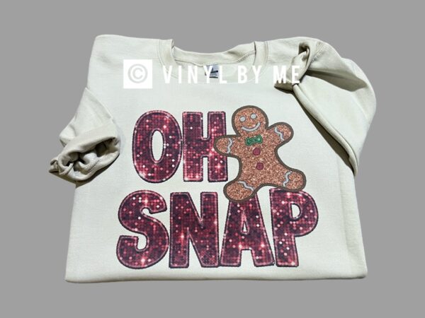 Oh snap tan sweatshirt
