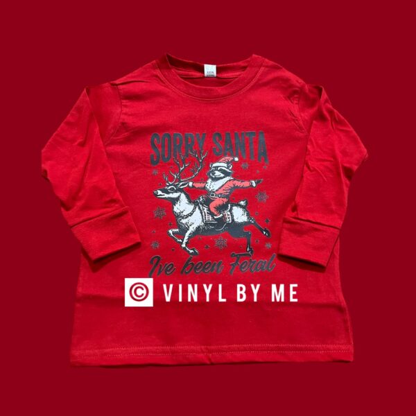 Sorry Santa red longsleeve