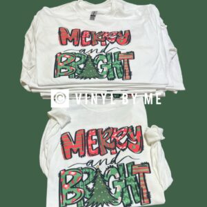 Merry and bright white longsleeve