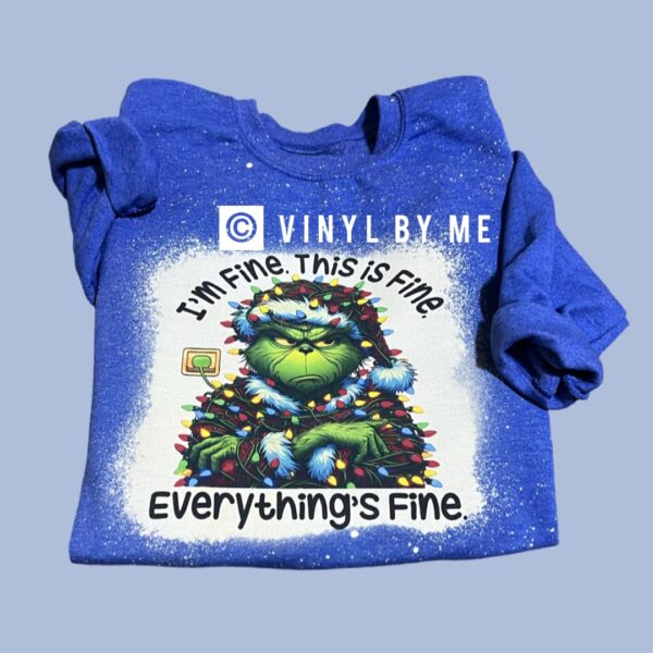 Blue bleached it’s fine sweatshirt