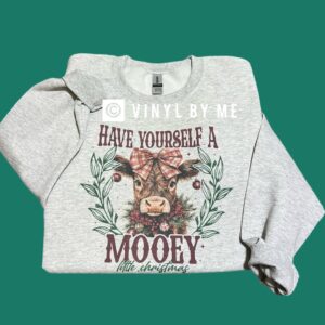 Have yourself a mooey Christmas sweatshirt