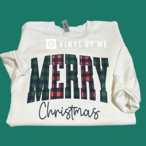 Plaid Merry Christmas sweatshirt