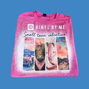 Pink small town Valentine tee