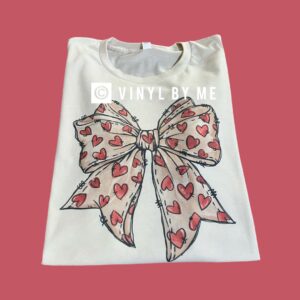 Heart bow tee