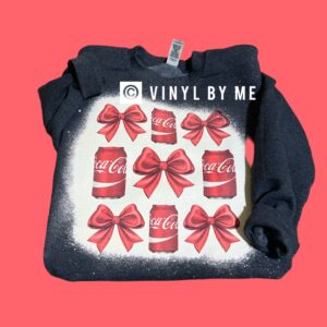 Gray bleached Coke bow sweatshirt