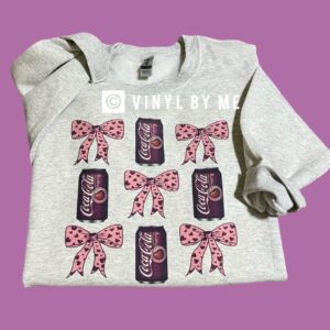 Cherry Coke bow ash sweatshirt