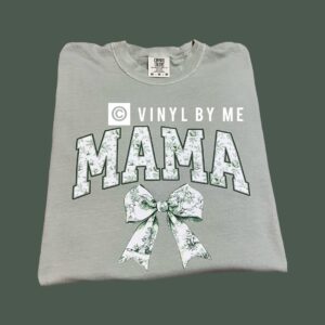 Green floral Mama comfort color tee