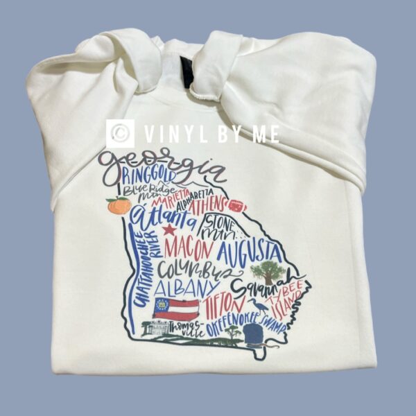 Georgia map sweatshirt