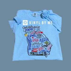 Longsleeve comfort color Georgia map tee