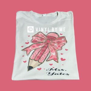 Valentine pencil name tees