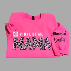 Hot pink cheetah mama sweatshirt