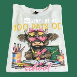 Cow 100 days tee
