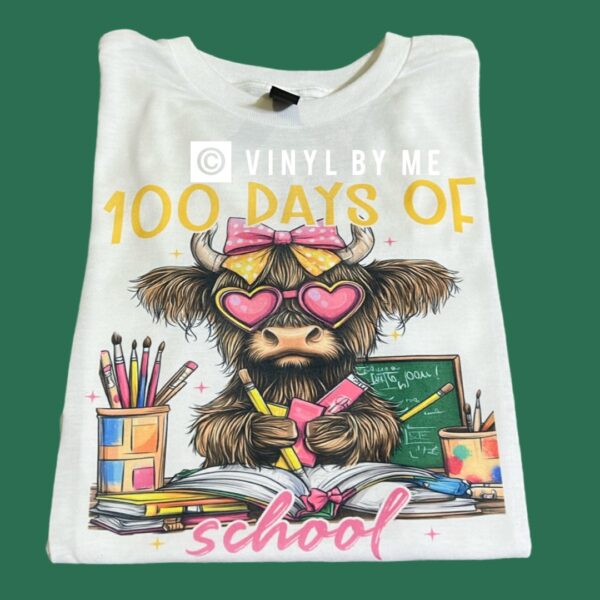 Cow 100 days tee