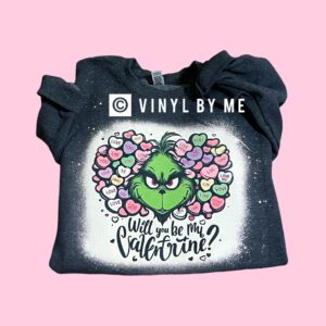 Will you be my valentine gray bleached sweatshirt