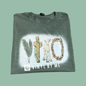 Green bleached lamb tee