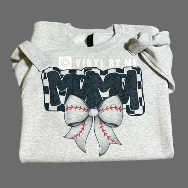 Black cheetah baseball Mama sweatshirt