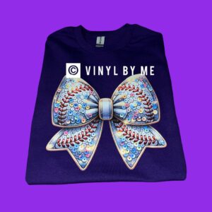Faux glitter purple baseball tee