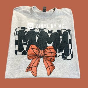 Black cheetah basketball mama tee