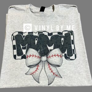 Black cheetah baseball mama tee