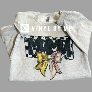 Black cheetah baseball softball mama sweatshirt