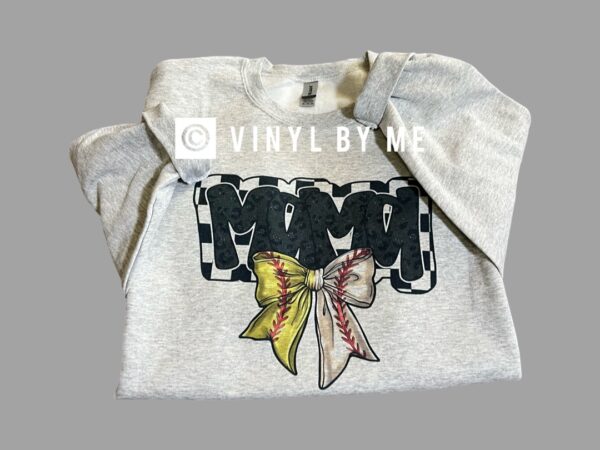 Black cheetah baseball softball mama sweatshirt