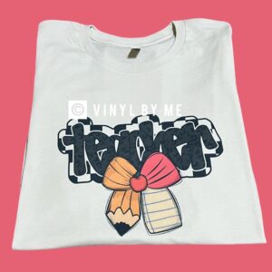 Black cheetah teacher tee