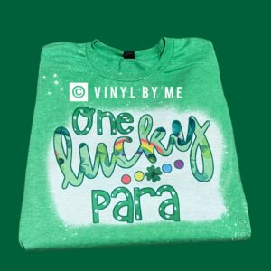 Bleached Irish lucky para tee